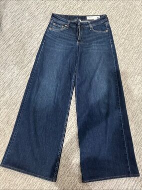 rag & bone Aiden low rise Wide-Leg Jeans color rhinebeck